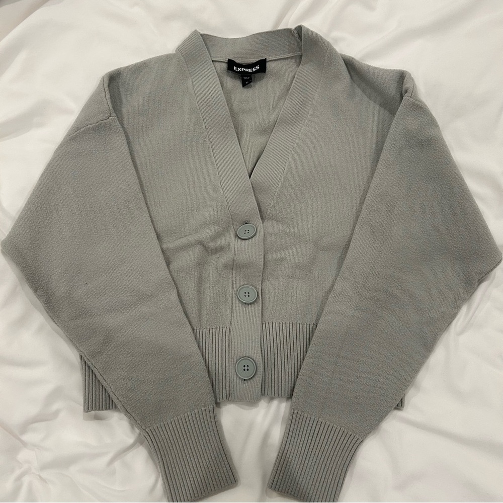 Express Light Gray Women's Cardigan